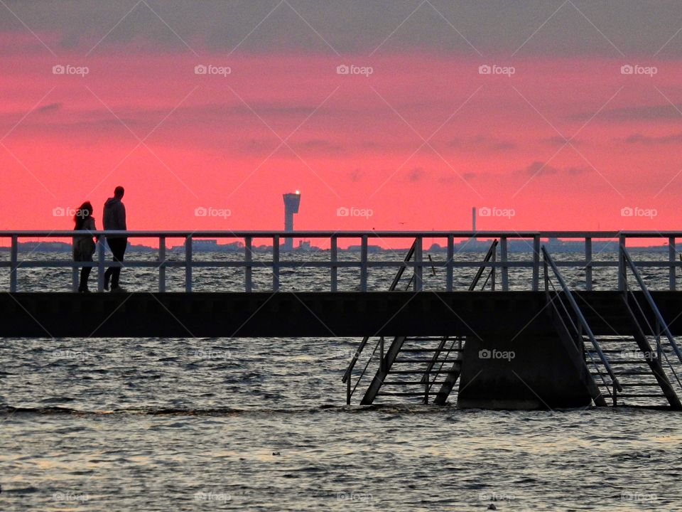 Walking on the jetty