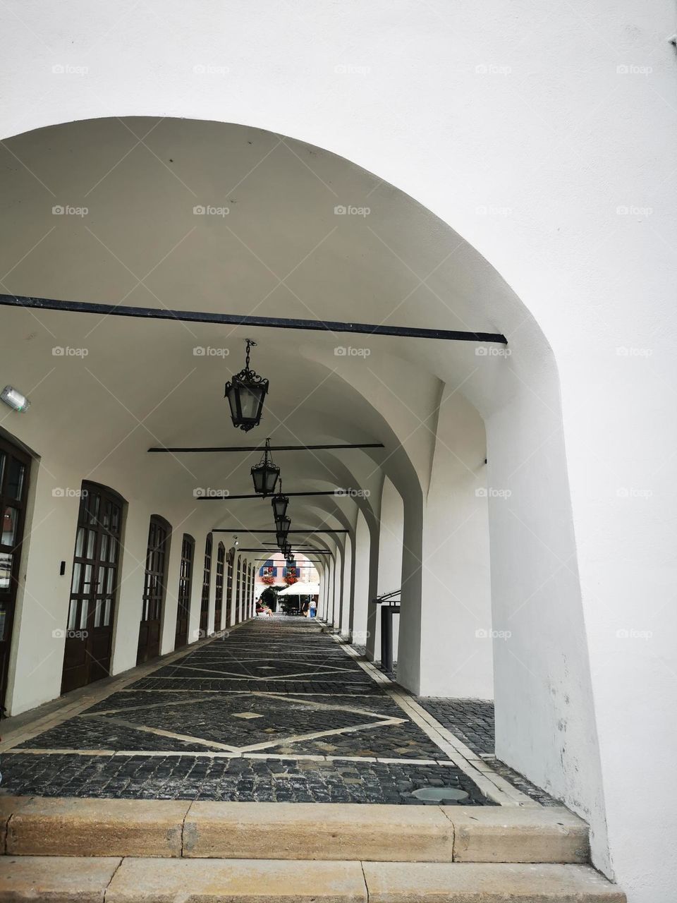 Archway passage at Arts - Butcher Guild Hall in Sibiu, Romania