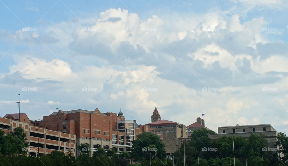 KU campus. View of the KU campus in the summer