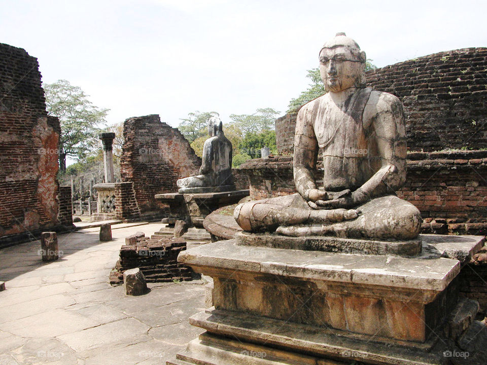 buddha ruins polonnaruwa sri lanka by jpt4u