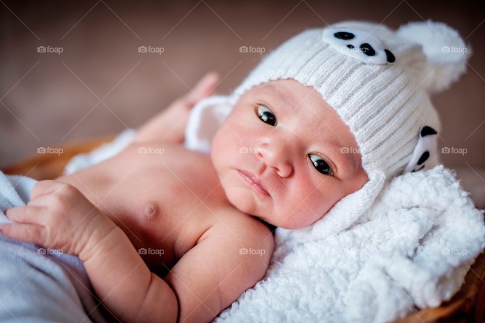 Close-up of newborn baby