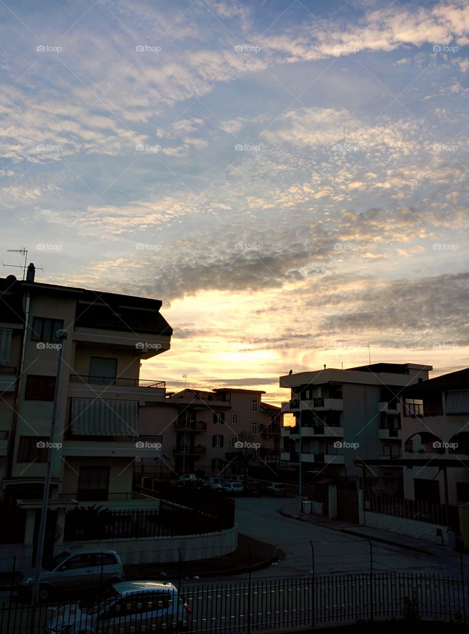 sky in december afternoon