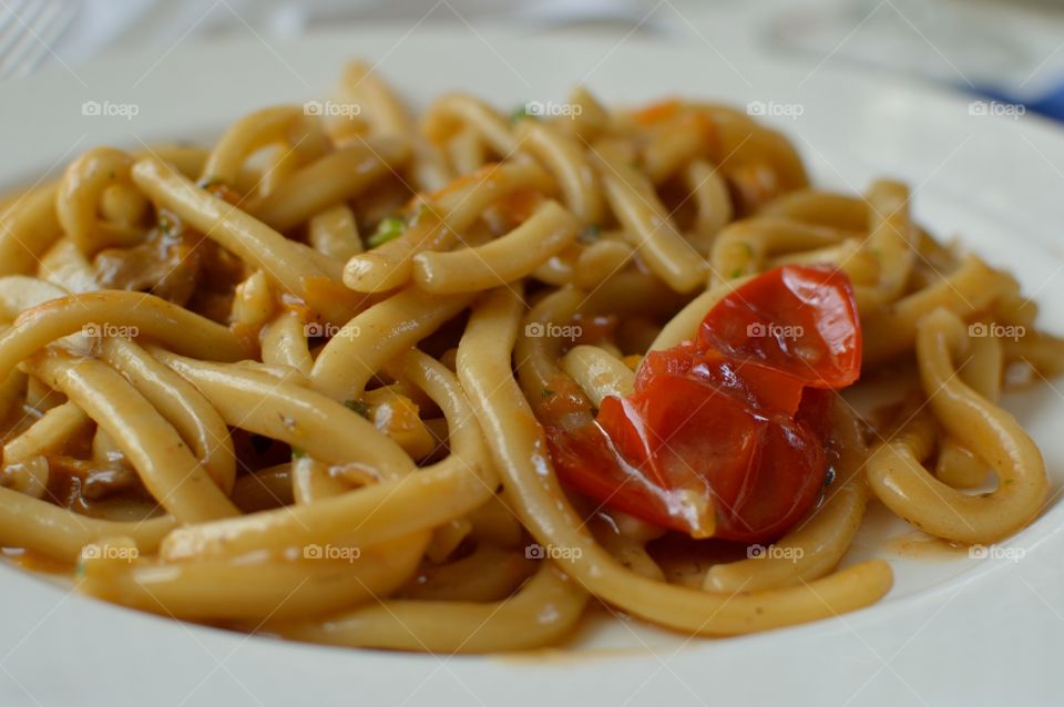 tagliatelle with fresh tomato