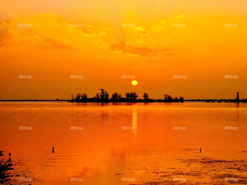 Beautiful Florida river sunset