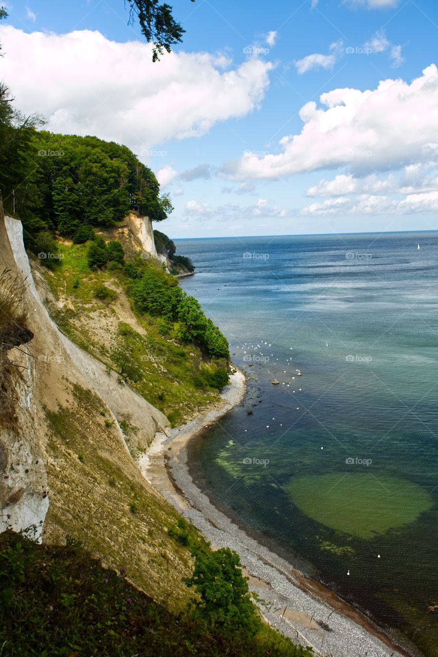 Chalk cliffs nature Baltic Sea