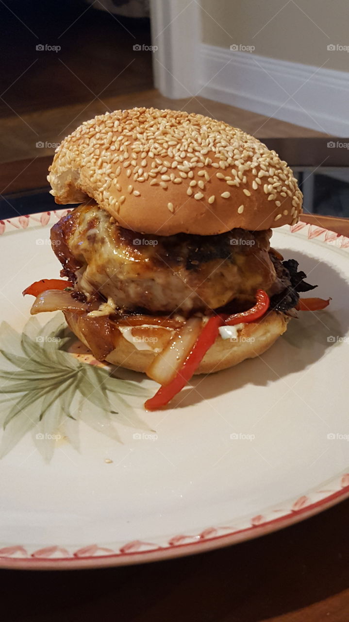 Homemade burger