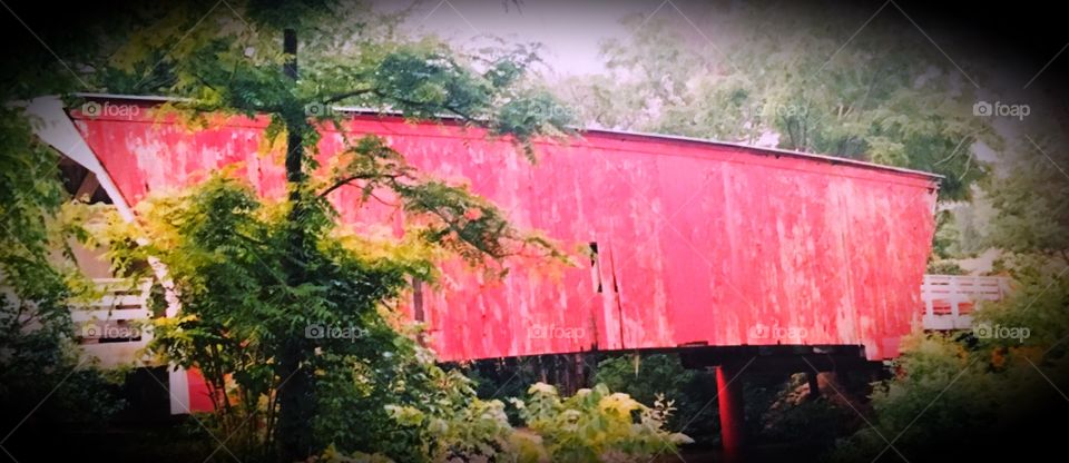Historic covered bridge 