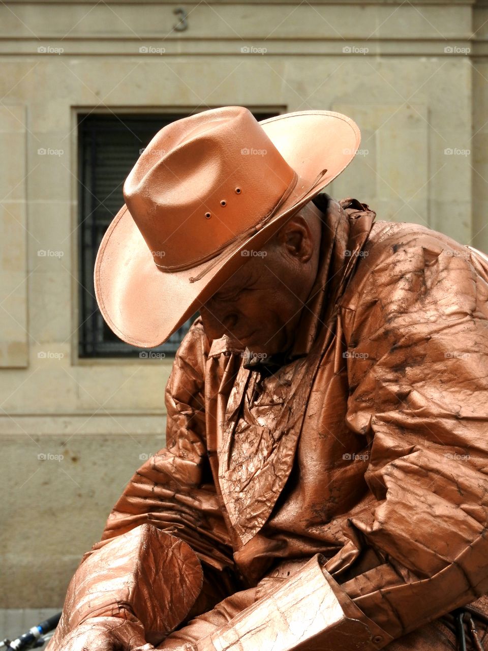 Living statue in Barcelona