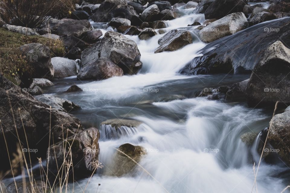 Cute water stream at Ushguli Georgia 