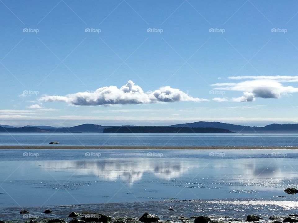 Scenic view of peaceful lake