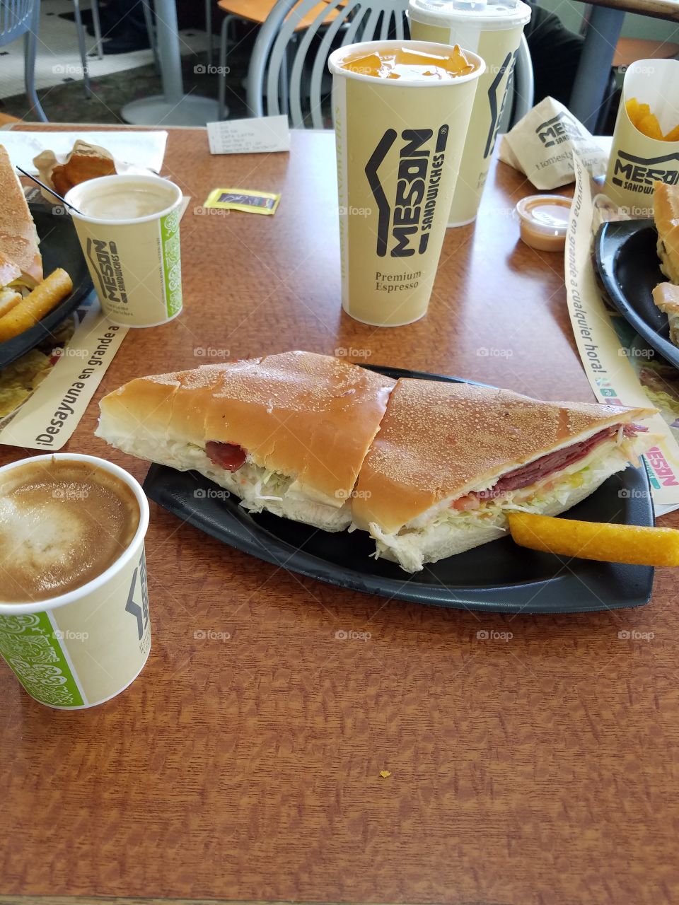 Sandwich and coffee