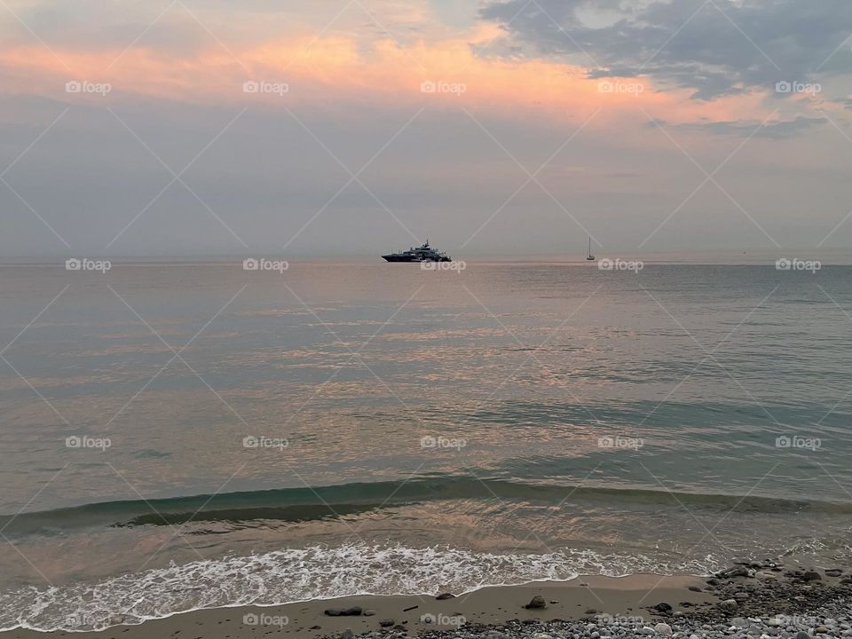 Sweet light on seashore 