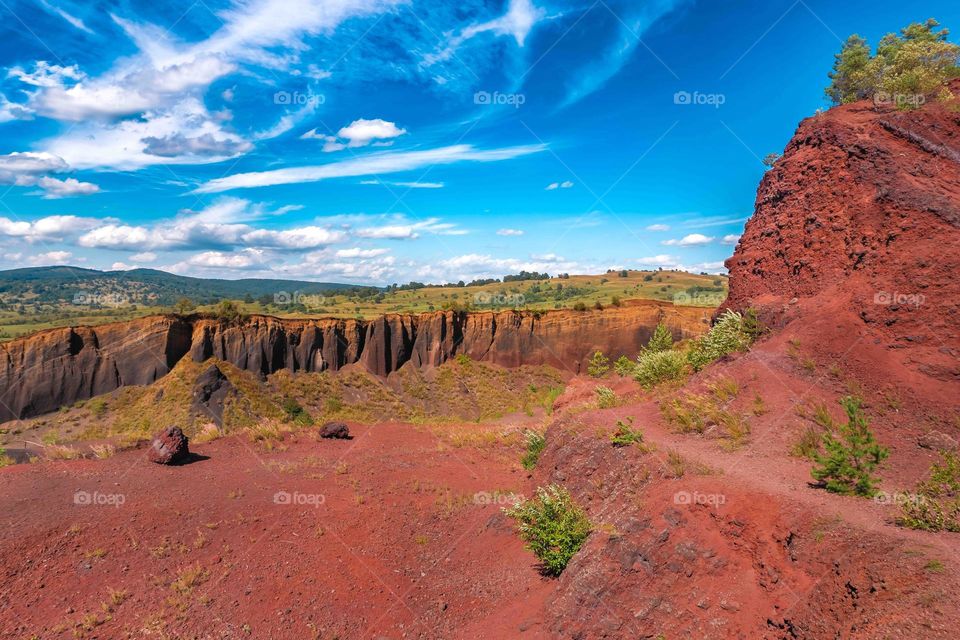 Red land of Racos Volcanos