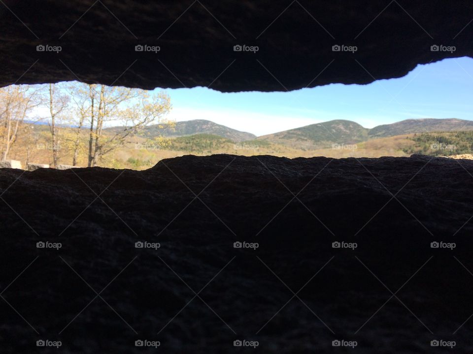 Looking put from a cave