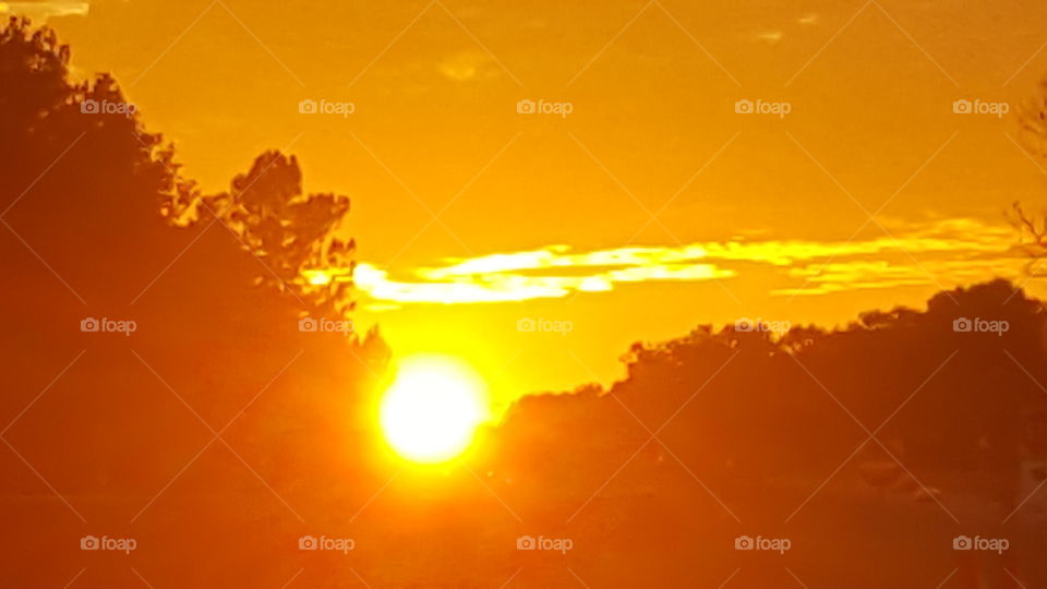 texas louisianna state line sunset