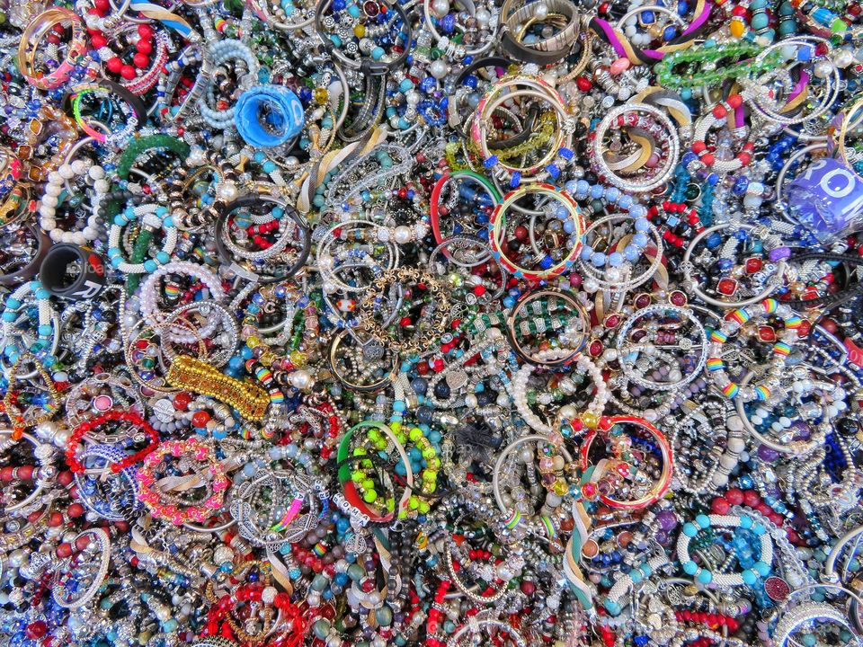 colored bracelets selection