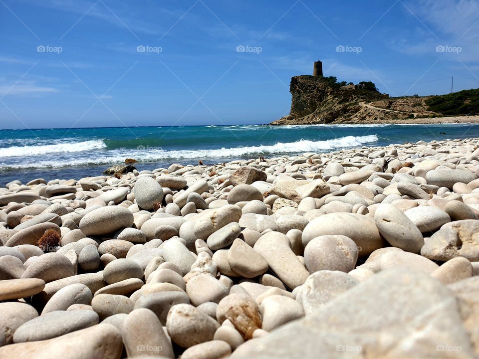 Beach#stones#sea#waves#nature#rock