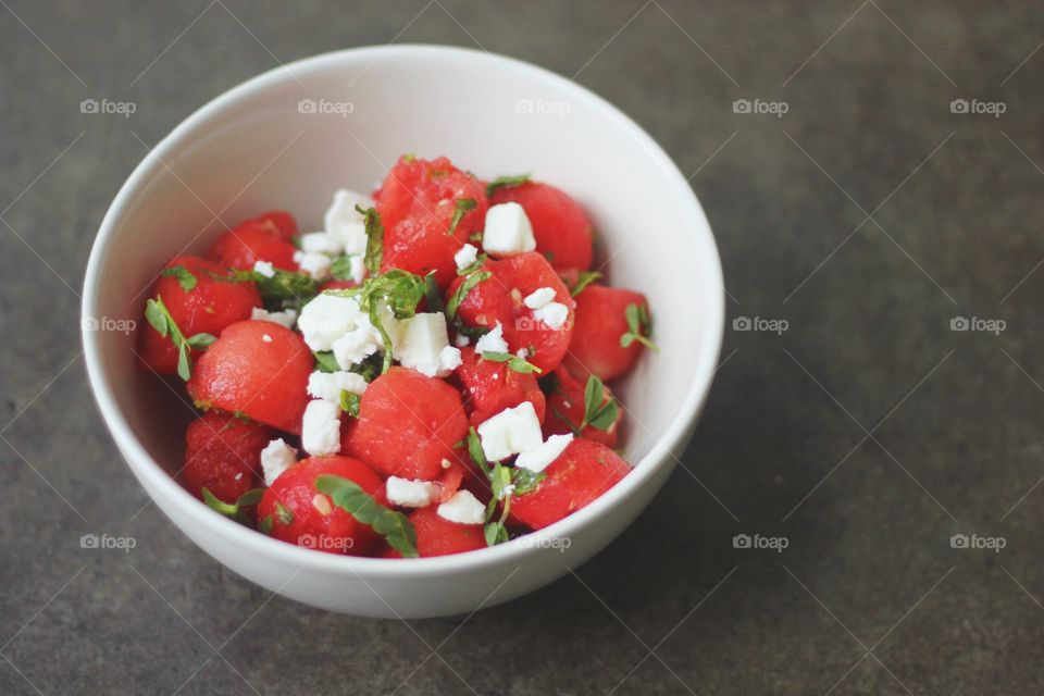 Watermelon Salad with Mint 