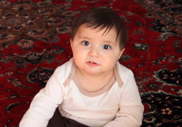 happy face baby child by arman