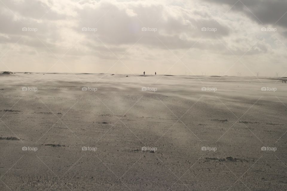 String Wind blowing the sand