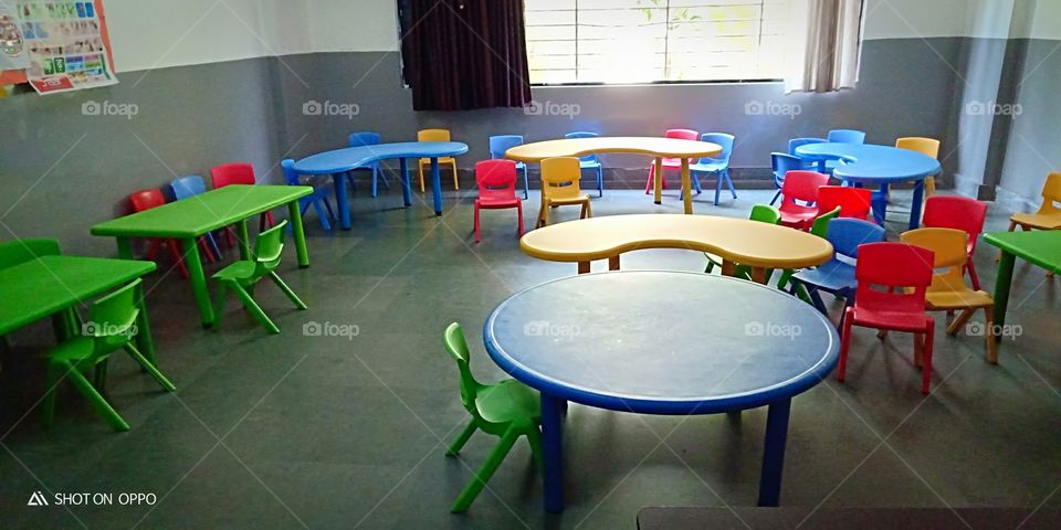 # just a click# chairs# class# kids study room#