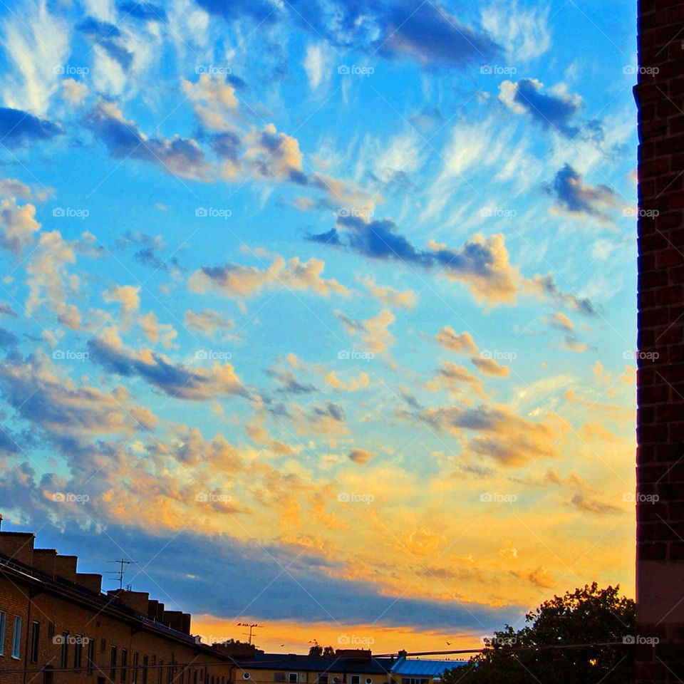 Himmel över Malmö Sweden