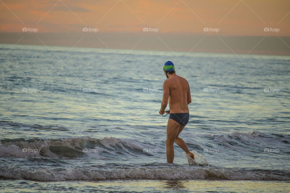 Sunset swim