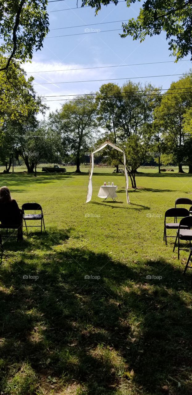 country wedding set up