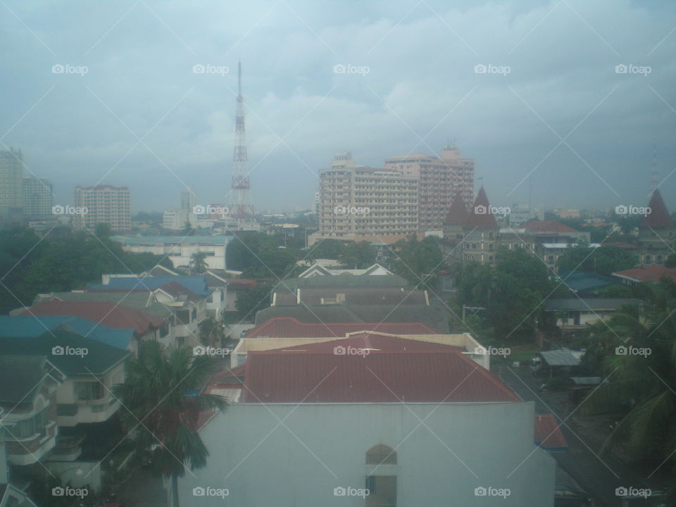 smog in Manila. morning smog in Quezon City