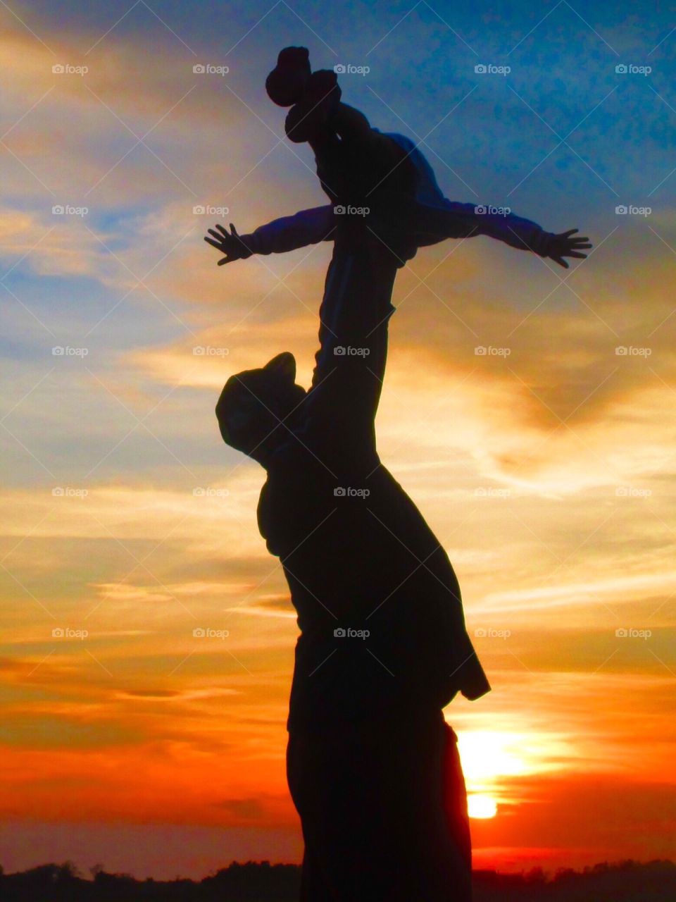 Father and daughter dancing 