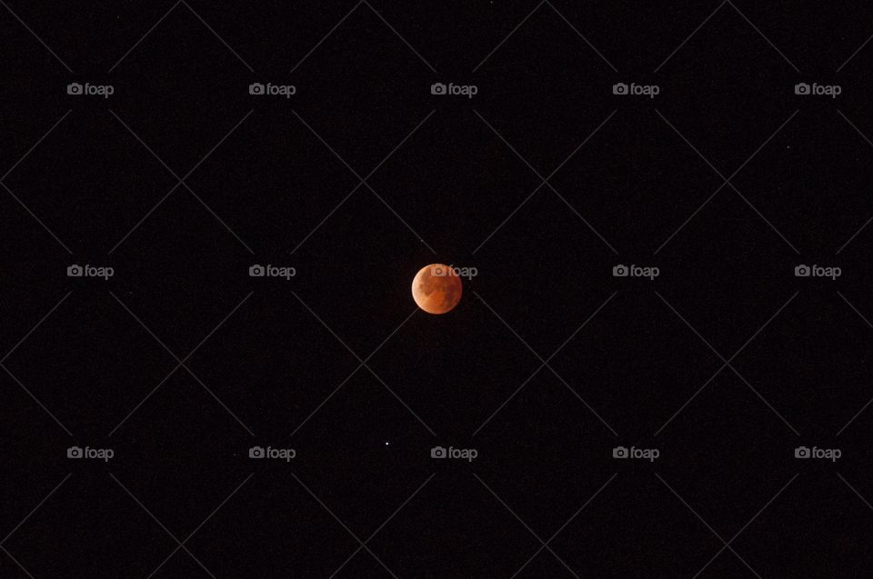 Red moon at night