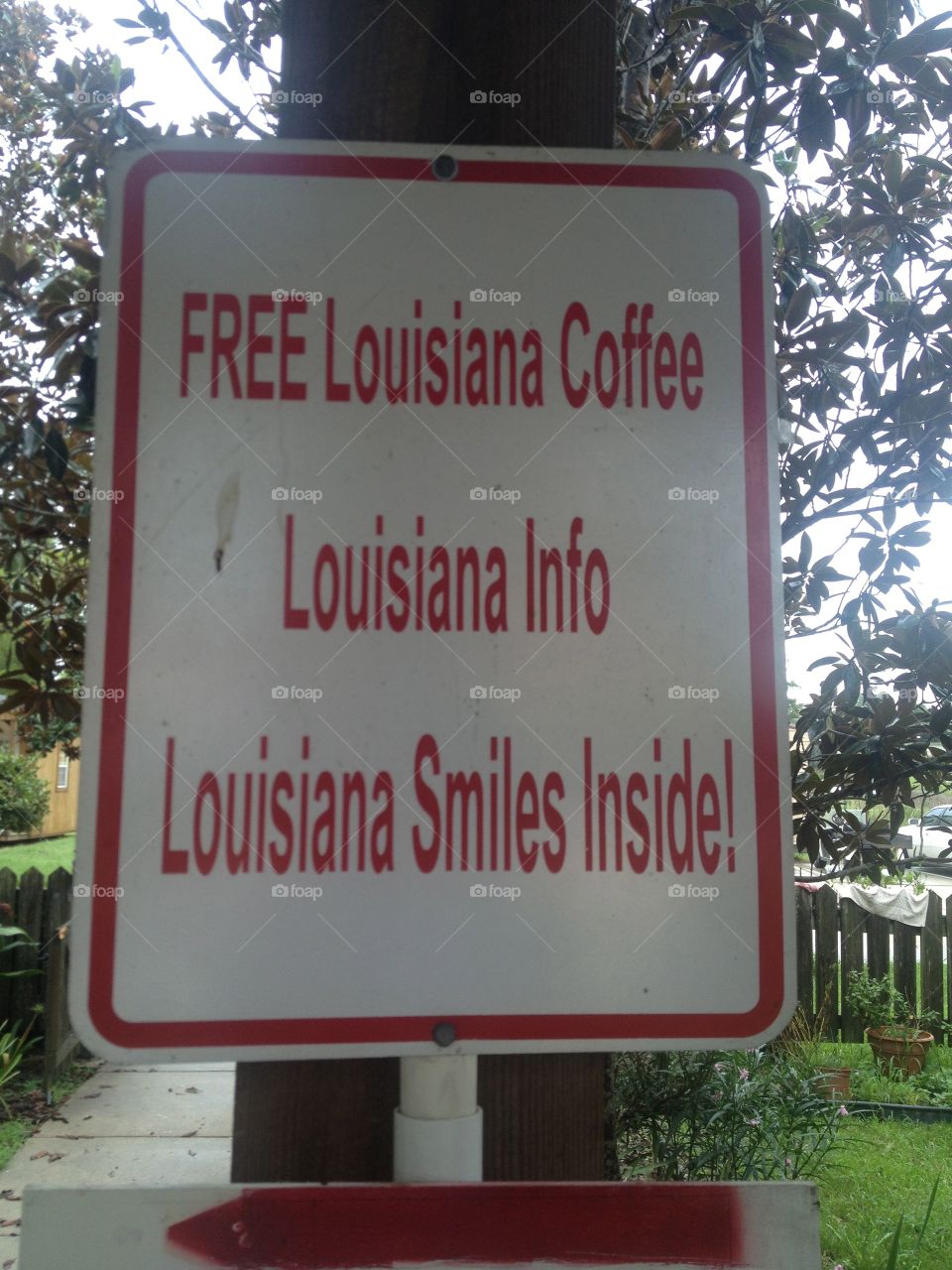 Louisiana info sign 