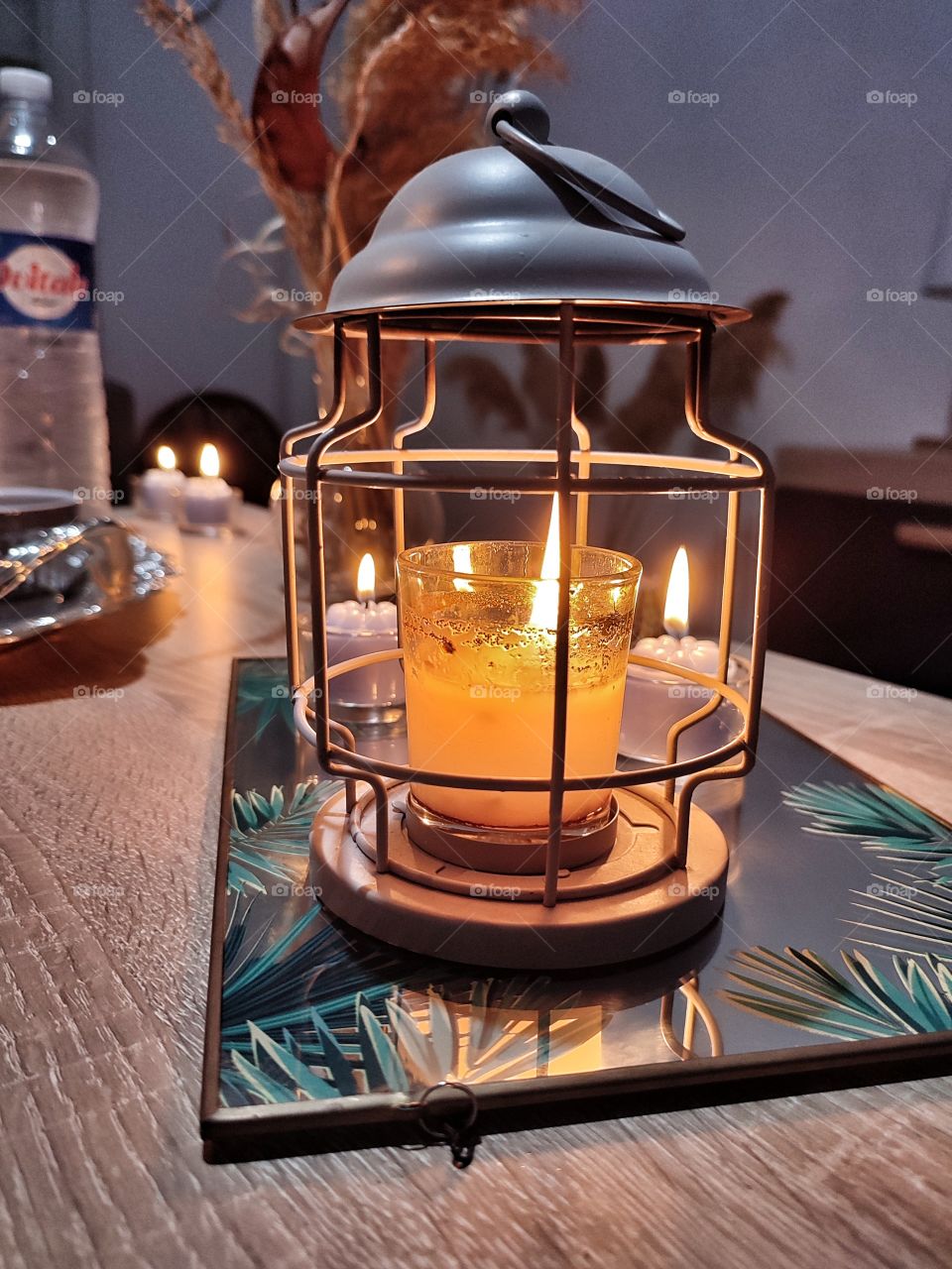 gathering around candles