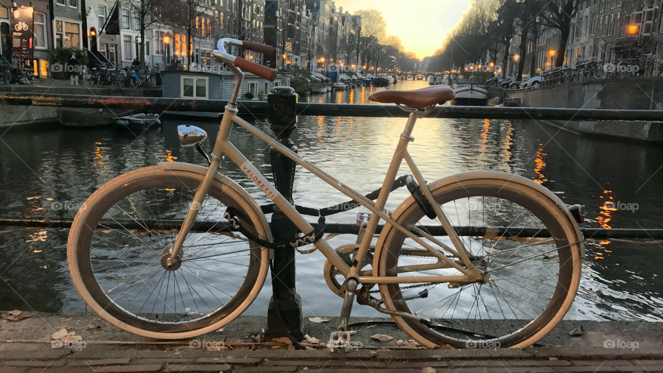 Bicycle near canals