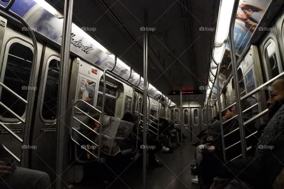 Subway nyc after dark