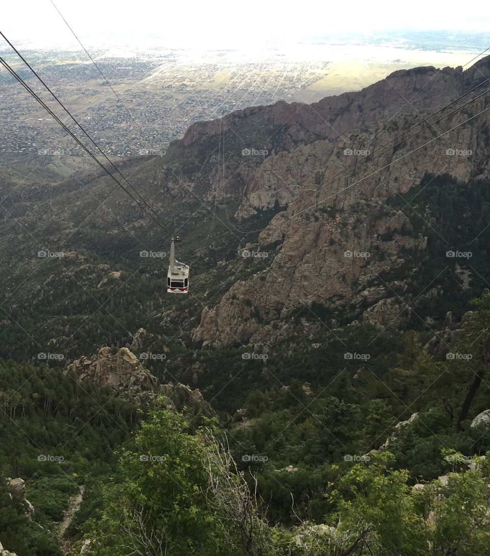 Sandia Tram Over Mountains 