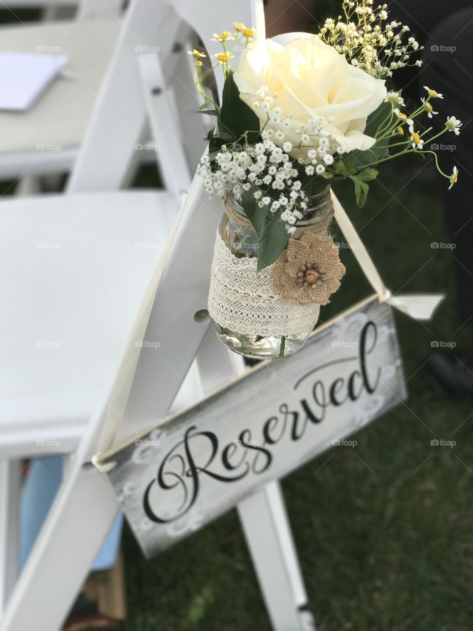 Wedding seats reserved 
