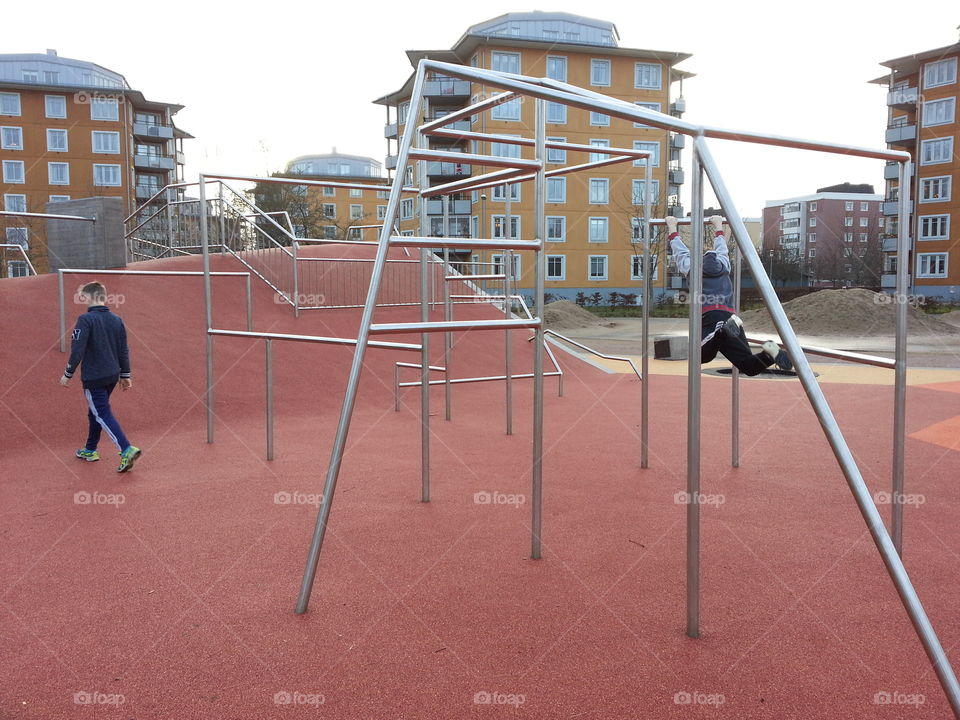 Parkour in winter
