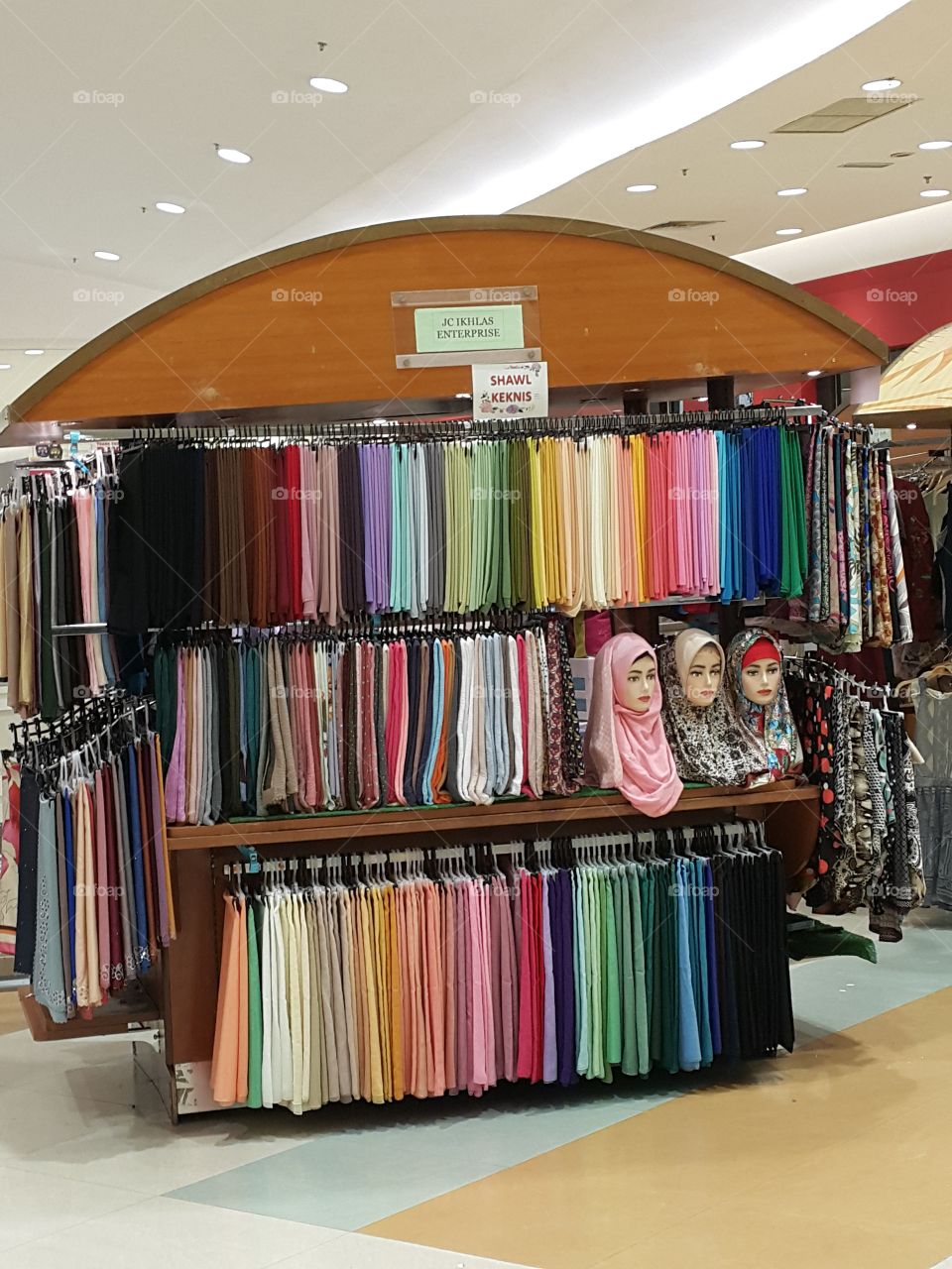 Scarf stall for Muslim in AEON MALL Seremban 2
