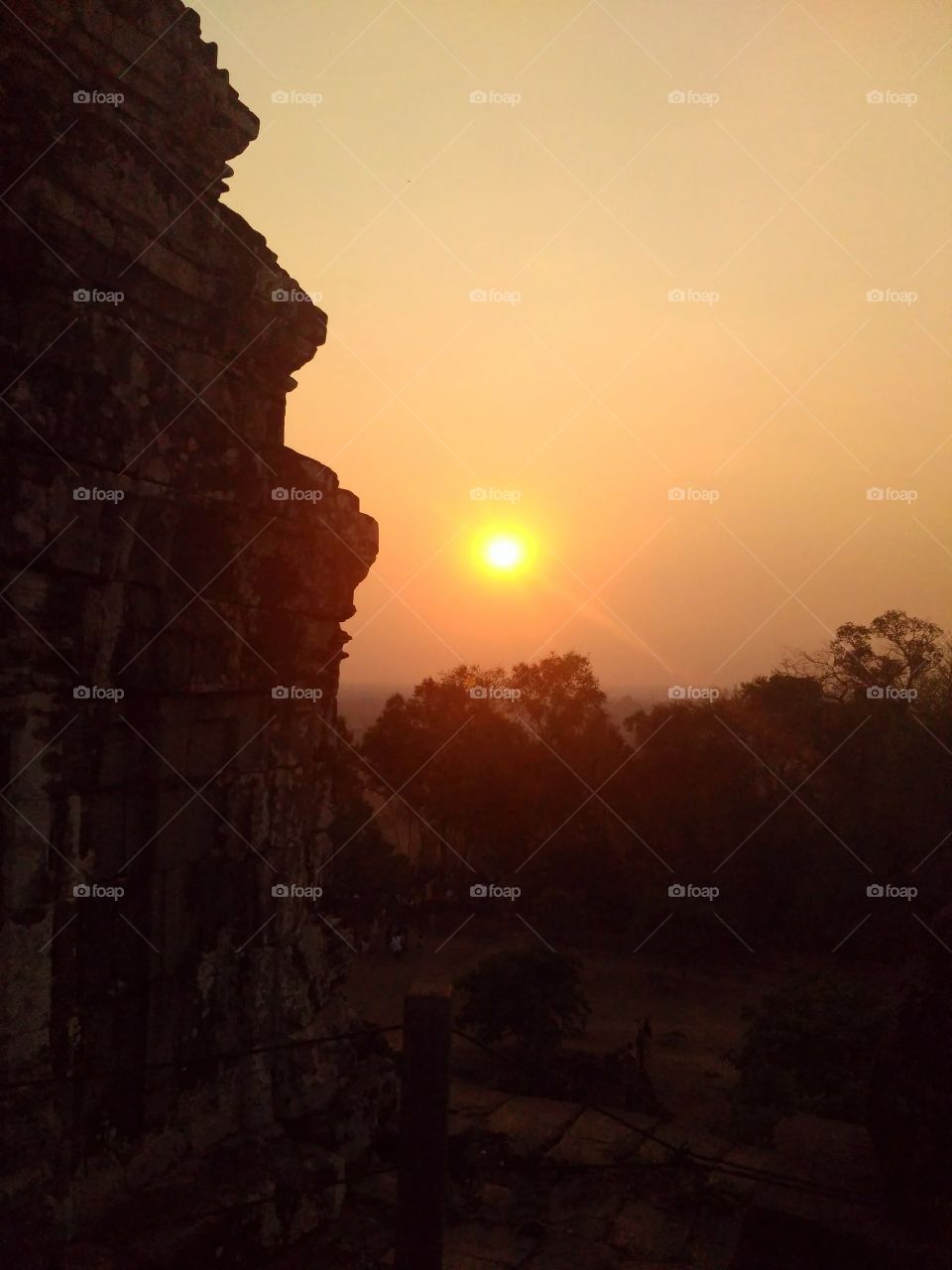 Sunset in Angkor Wat, Cambodia