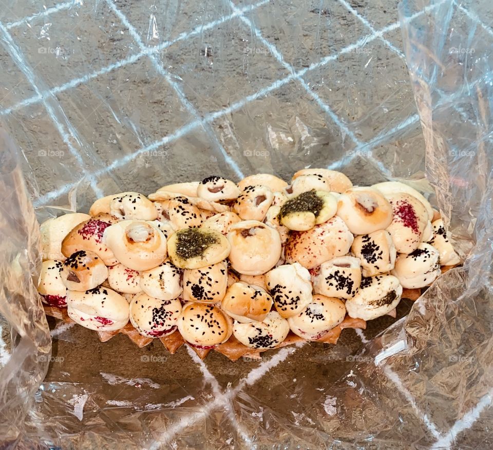 Mixed pastries with soft drink