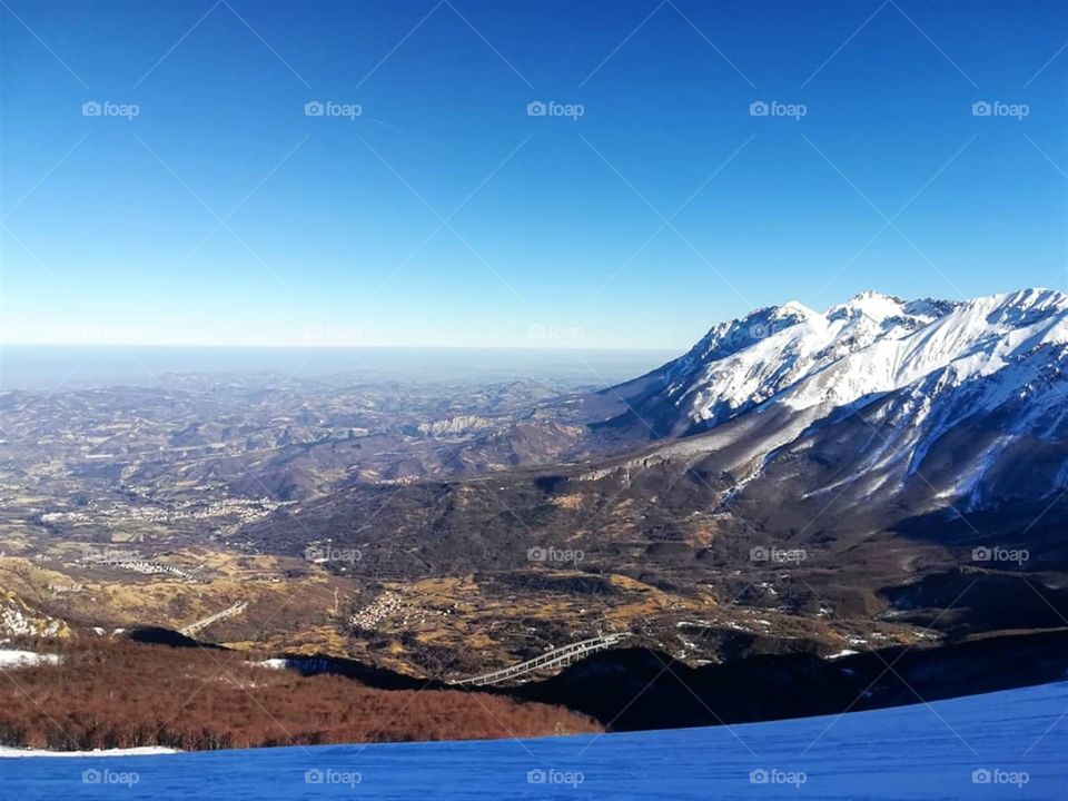 Sea and mountain in Italy
