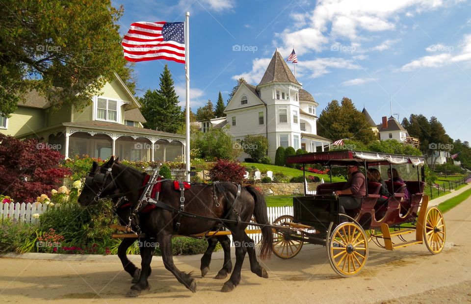 Mackinac Island scene, MI. Mackinac Island scene, MI