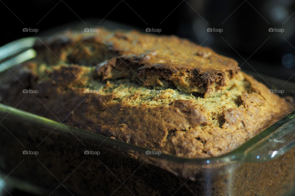fresh baked banana bread