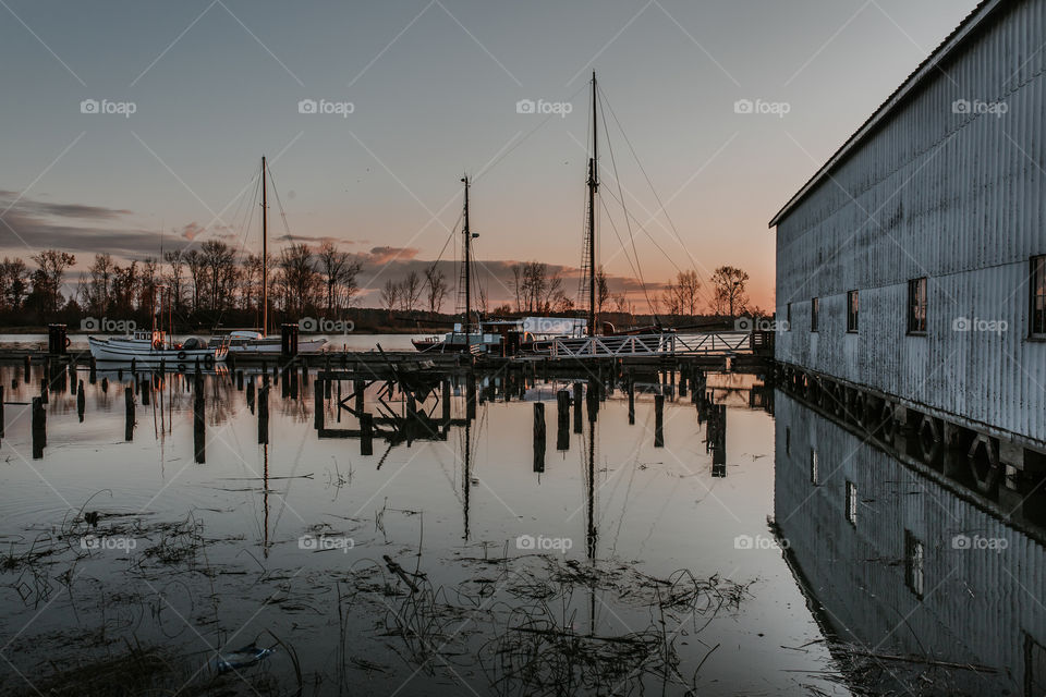 Docks and sunset 