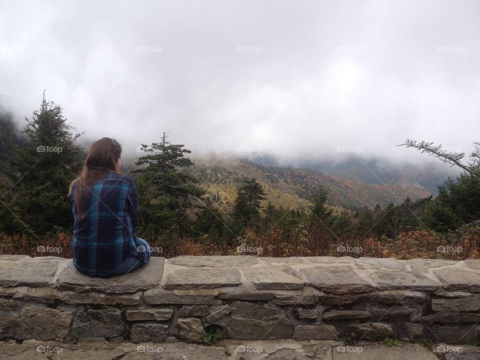 Mountain view from the wall