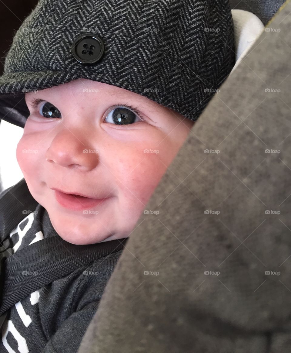 Smiling cute baby boy