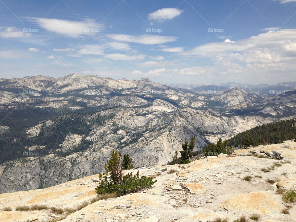 Yosemite from Clouds Rest. Atop Clouds Rest, Yosemite 