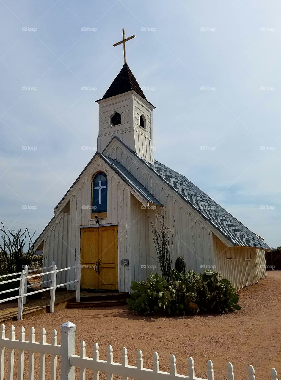 Small church in the old west