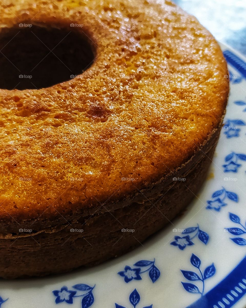 Home made corne cake for afternoon coffe